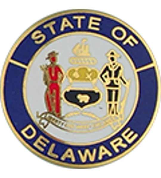 Collar Insignia Tac Pin State Seal DE Delaware
