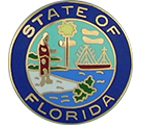 Collar Insignia Tac Pin State Seal FL Flordia