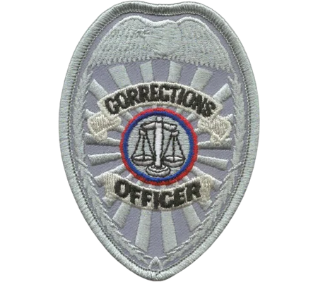 Chest Badge Jail Corrections Officer Silver