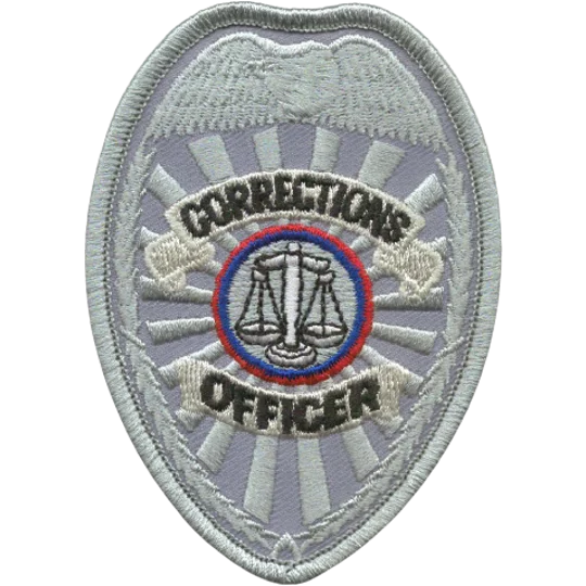 Chest Badge Jail Corrections Officer Silver