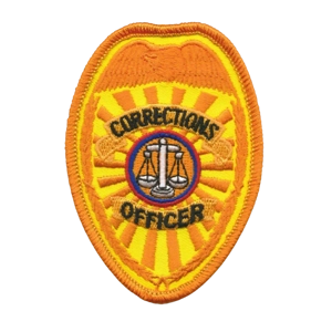 Chest Badge Jail Corrections Officer Gold