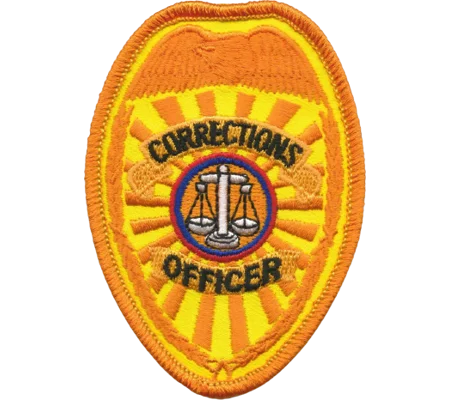 Chest Badge Jail Corrections Officer Gold