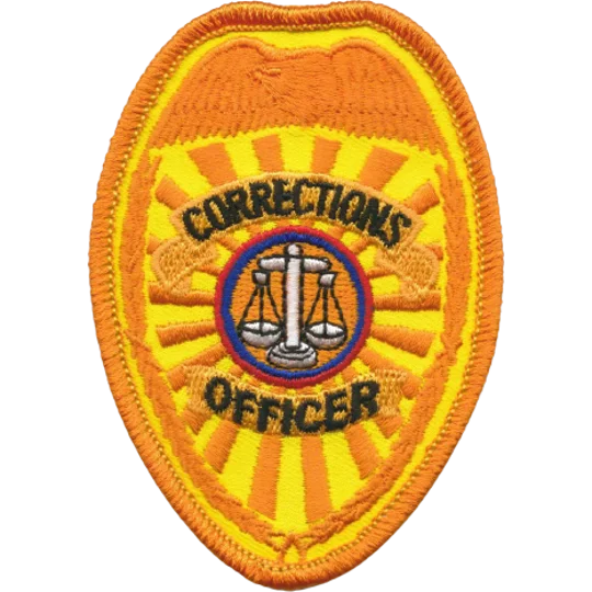 Chest Badge Jail Corrections Officer Gold