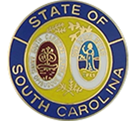 Collar Insignia Tac Pin State Seal SC South Carolina