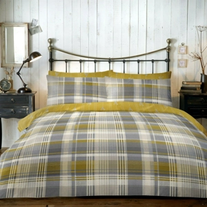 Connolly Ochre Tartan Brushed Cotton