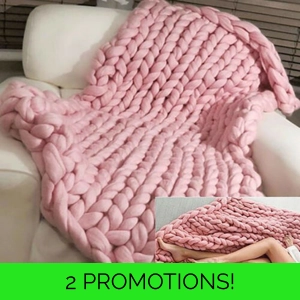 Chunky Cable Knit Throws Pink