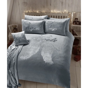 Angel Wings Grey Teddy Fleece