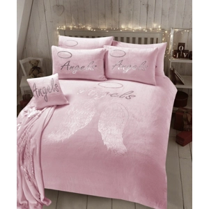 Angel Wings Pink Teddy Fleece