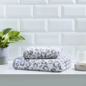 Animal Print 550gsm Towels Grey