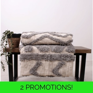 Inca Tufted Grey Throw