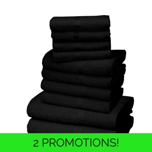 10pc Towel Bale Black