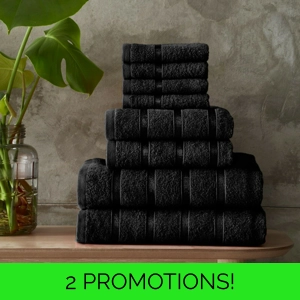 Boston 8-piece Towel Bale Black