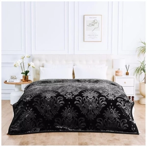 Rashel Damask 4kg Blanket Black