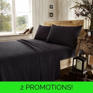 BLACK BRUSHED COTTON SHEETS