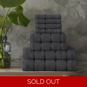 CHARCOAL ALLURE TOWEL BALE 8PC