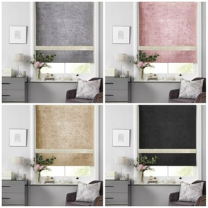 Diamonte Blackout Velvet Roller Blinds
