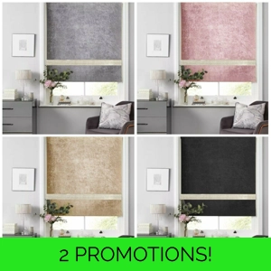Diamonte Blackout Velvet Roller Blinds