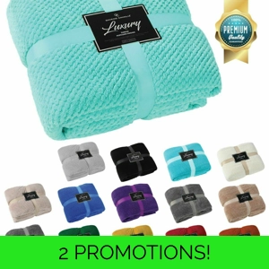 Honeycomb Teddy Fleece Throws