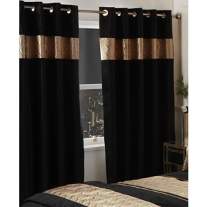 Capri Black Gold Curtains