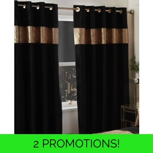 Capri Black Gold Curtains