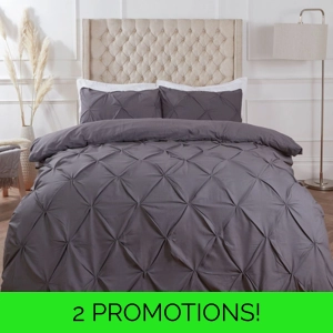 Diamond Pintuck Charcoal Grey