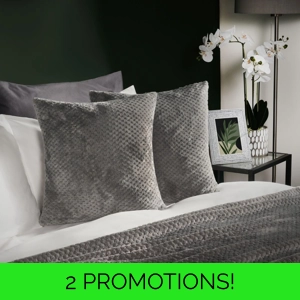 Waffle Cushion Cover Charcoal