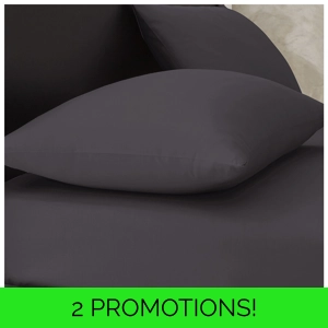 Percale Pillowcases Charcoal