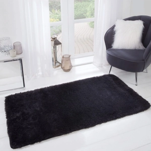 Fluffy Faux Fur Rug Charcoal