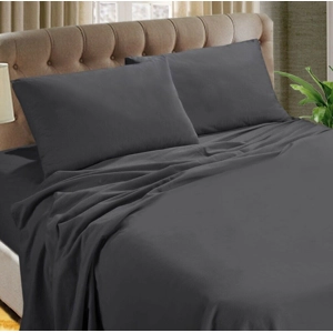 CHARCOAL BRUSHED COTTON SHEETS