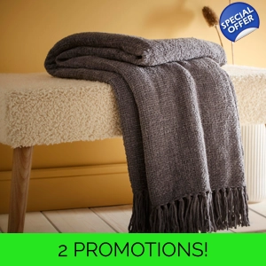 Chenille Throw Charcoal