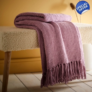 Chenille Throw Heather
