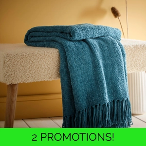 Chenille Throw Teal