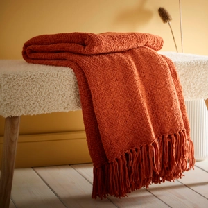 Chenille Throw Terracotta