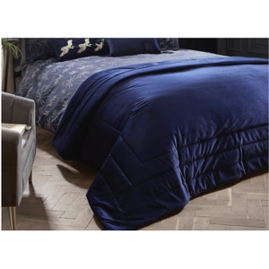 CHIC VELVET BEDSPREAD NAVY