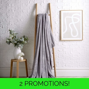 SILVER HONEYCOMB FLEECE THROW