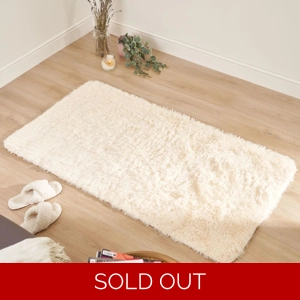 Fluffy Faux Fur Rug Cream