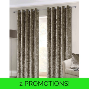 Mink Heavy Crushed Velvet Curtains