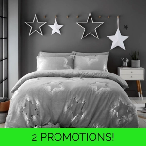 SILVER FOIL STAR TEDDY FLEECE