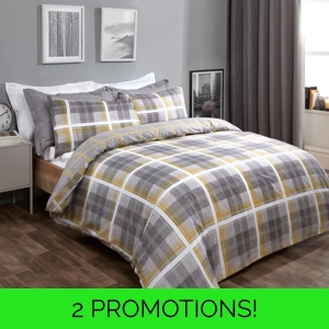 OCHRE GREY TARTAN DENIM