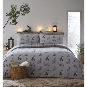 Derwent Grey Tartan Woodland Brushed Cotton