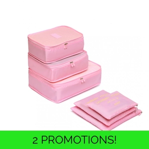 Kono 6pc Travel Organiser Set Pink
