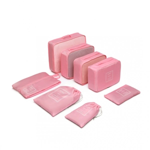 Kono 8pc Travel Organiser Set Pink