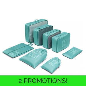 Kono 8pc Travel Organiser Set Blue