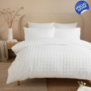 Embossed Grid White