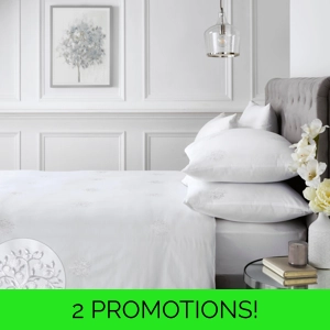 200TC Embroidered Trees White