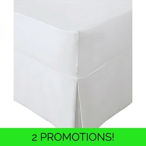 EXTRA DEEP FITTED WHITE VALANCE