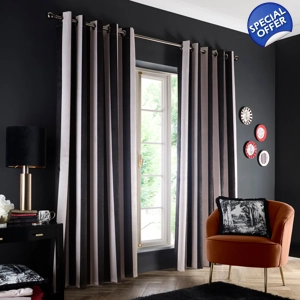 Festivo Circus Stripe Black Velvet Curtains