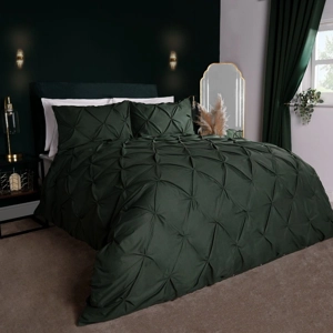 Diamond Pintuck Forest Green