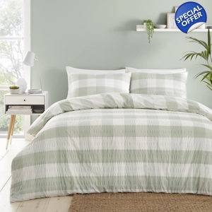 Seersucker Gingham Green