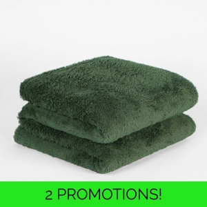Forest Green Teddy Fleece Throw